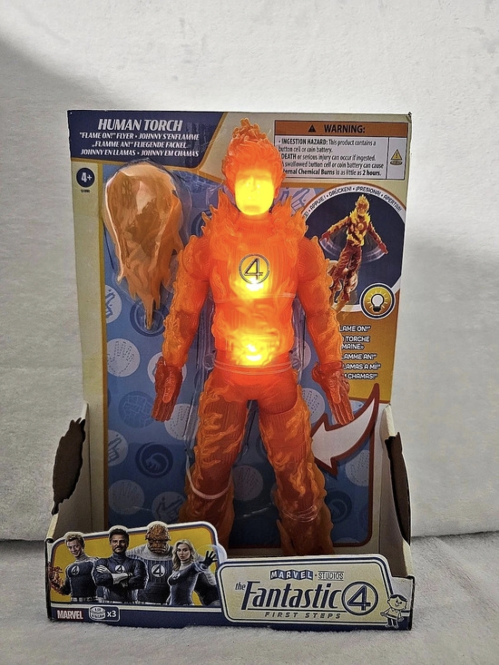 Marvel Human Torch Action Figure with Light-Up Feature